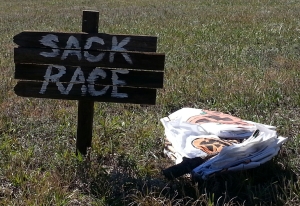 Sack Race Sign